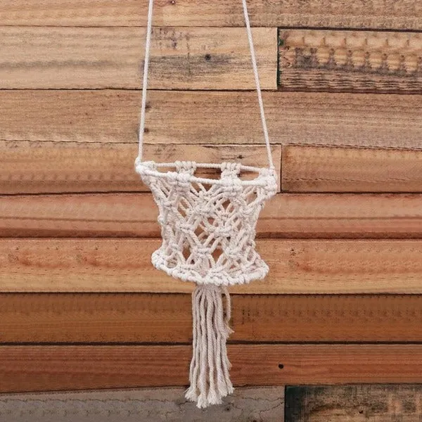 4" Basket Macramet | Air Plant Accessories