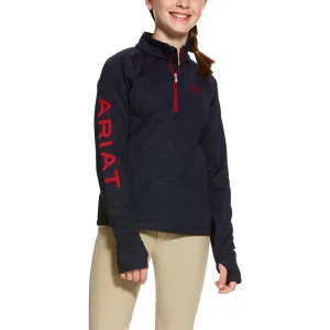 Ariat Girls Navy TEK Team 1/2 Zip Sweatshirt