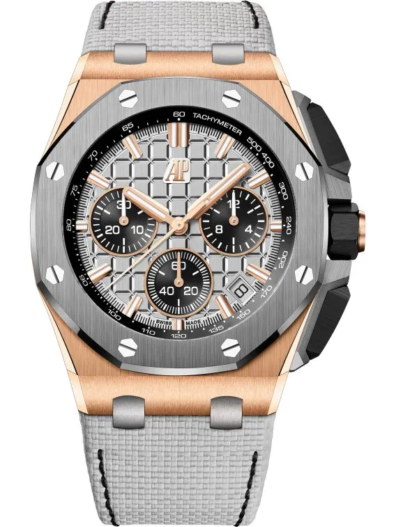 Audemars Piguet Royal Oak Offshore Chronograph 43mm Chronograph 18k Rose Gold and Titanium Grey Dial Ref# 26420OI.OO.A015VE.01