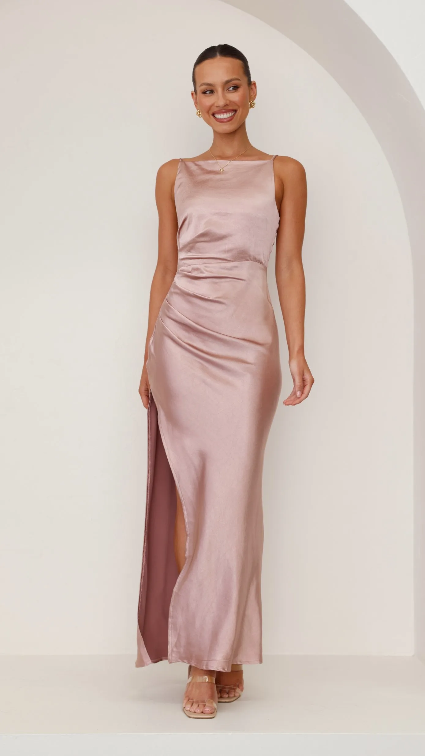 Ava Maxi Dress - Dusty Pink