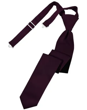 Berry Luxury Satin Skinny Windsor Tie