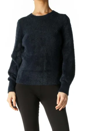 Black Textured Casual Sweater