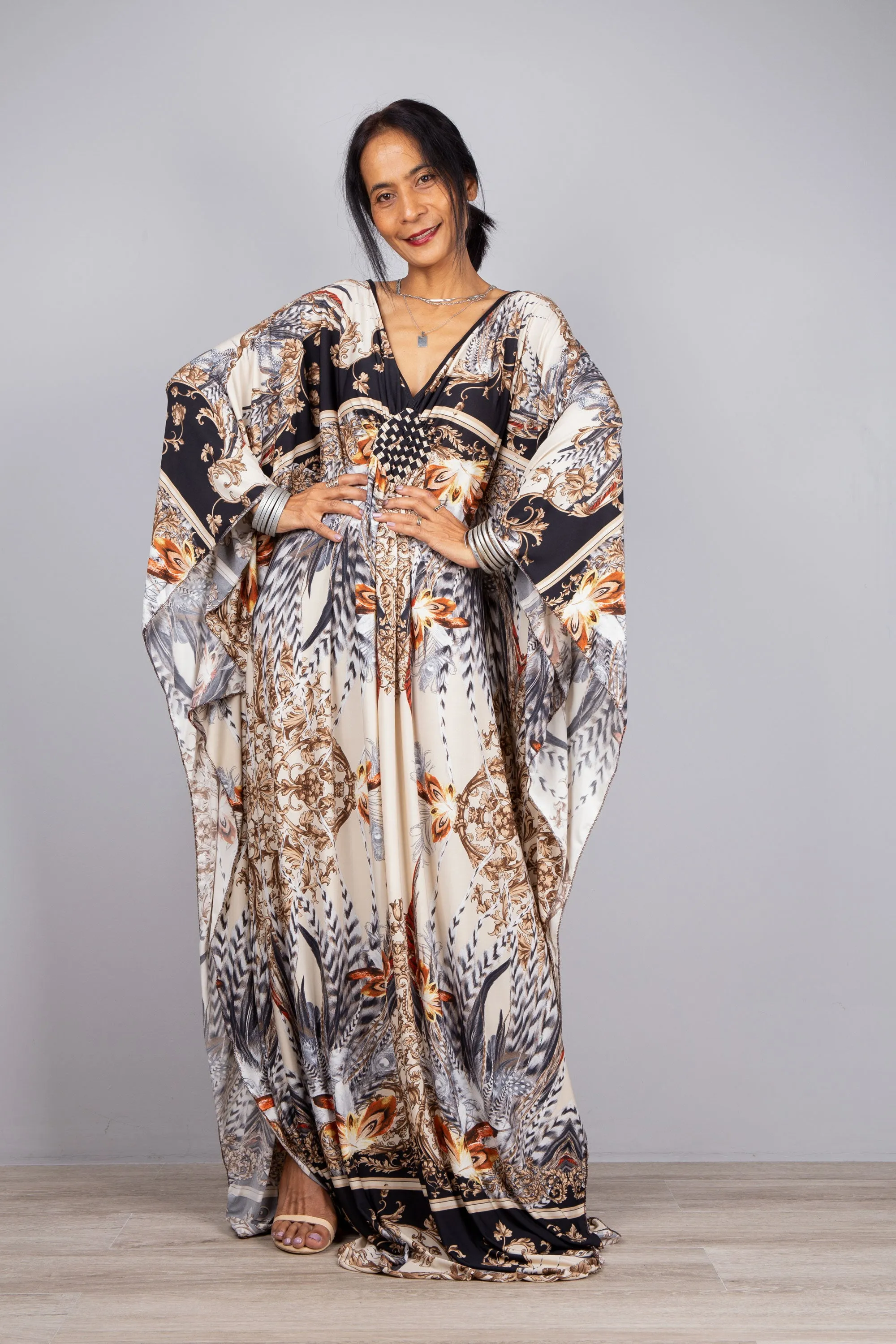 Boho chic kaftan dress