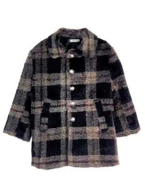 Boy's coat with checkered pattern - BRAXTON Beige