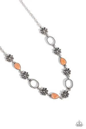 Casablanca Chic - Orange Necklace - Paparazzi Accessories