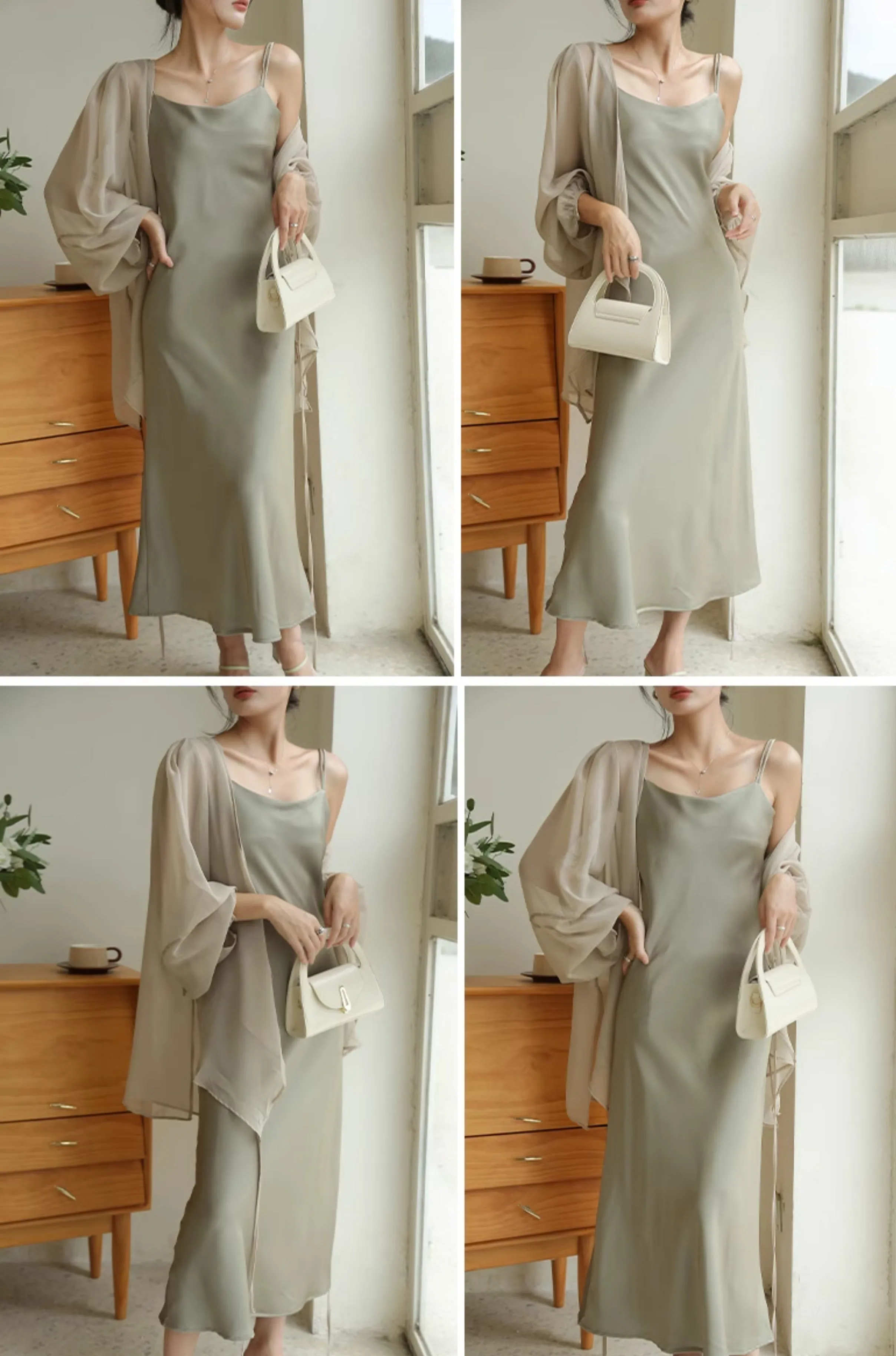 Cascading chiffon outerwear (preorder)