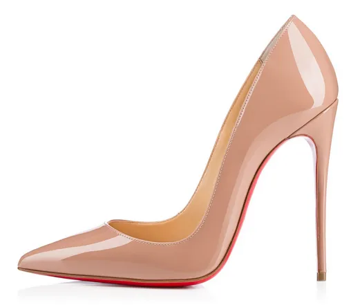 Christian Louboutin - "So Kate" 120 Nude Patent Point Toe High Heel - IT 39