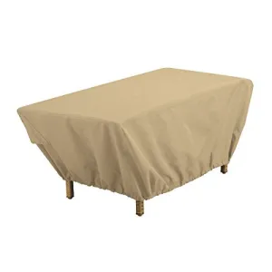 Classic Accessories Terrazzo Rectangular Patio Coffee Table Cover - All Weather Protection Outdoor Furniture Cover (59962)