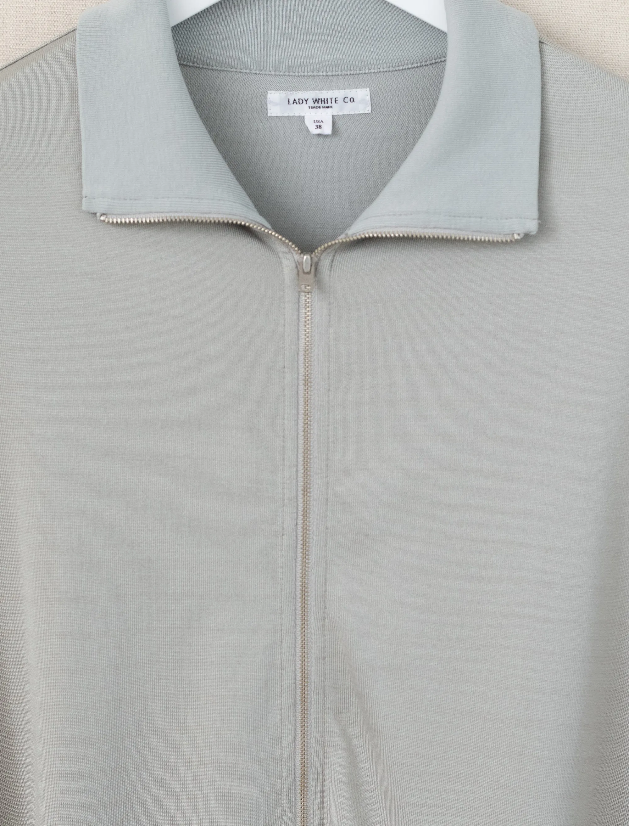 Cotton Rayon Full Zip (Post Grey)