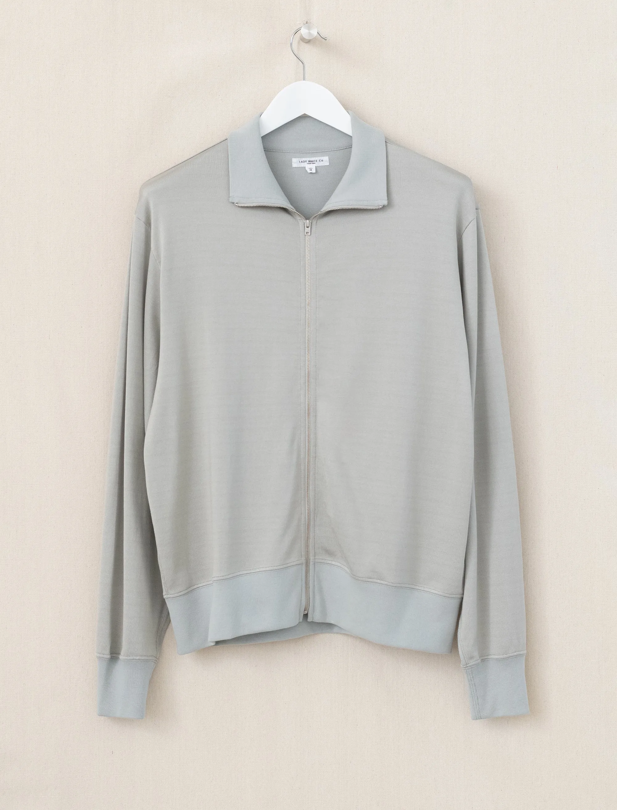 Cotton Rayon Full Zip (Post Grey)