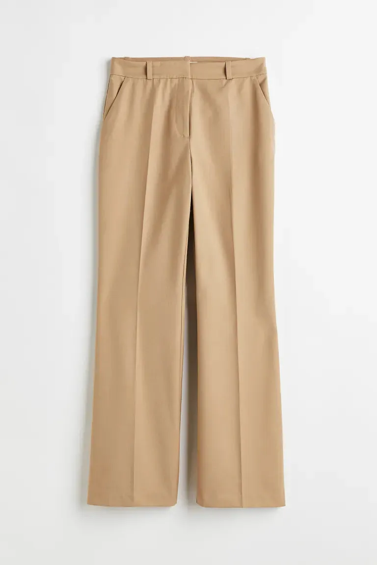 Elegant flared trousers H&M, beige