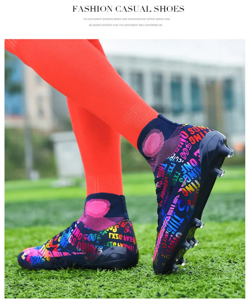 Fashionable High-Top Adult Soccer Cleats