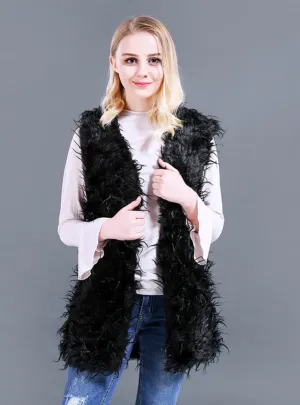 Faux Fur Vest Imitation Fur Ostrich Hair For Women