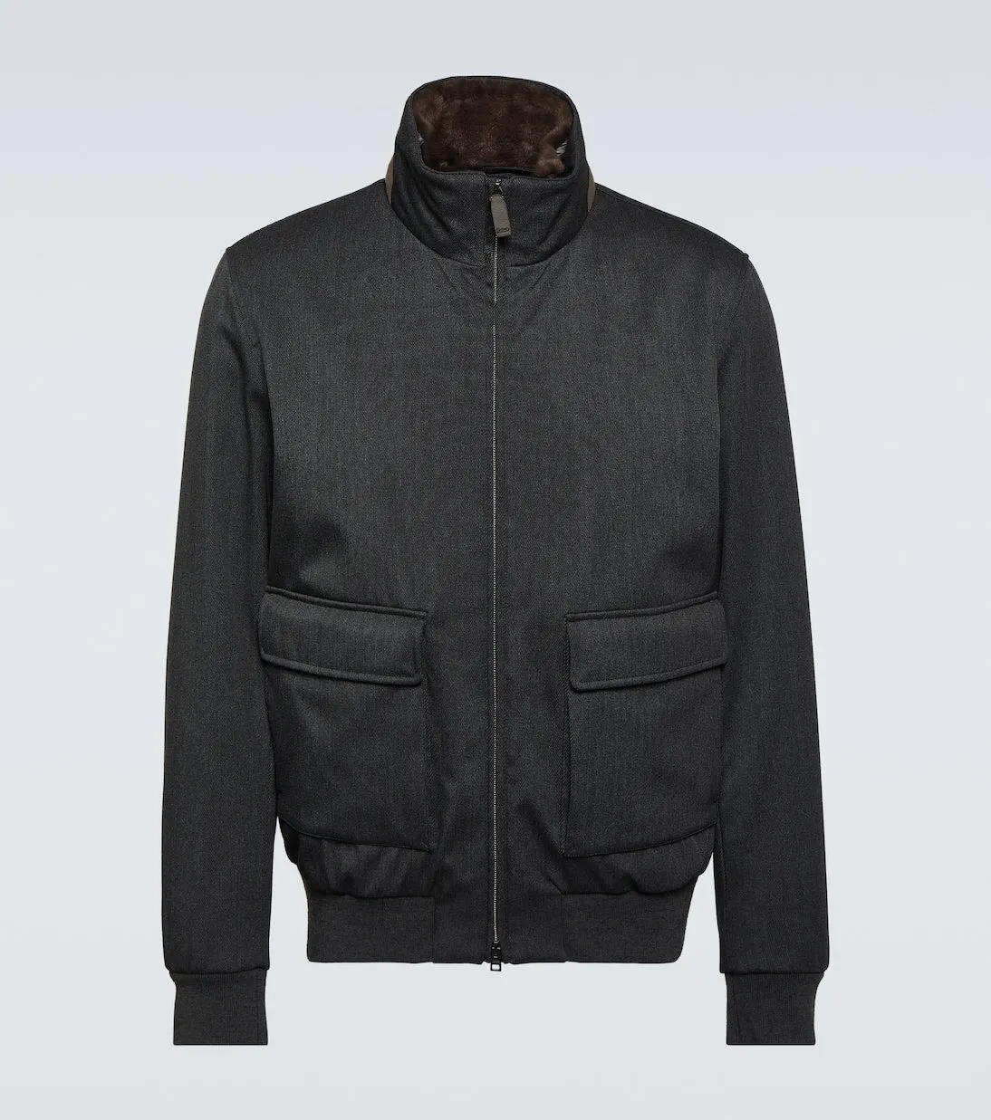 Herno wool bomber jacket, gray