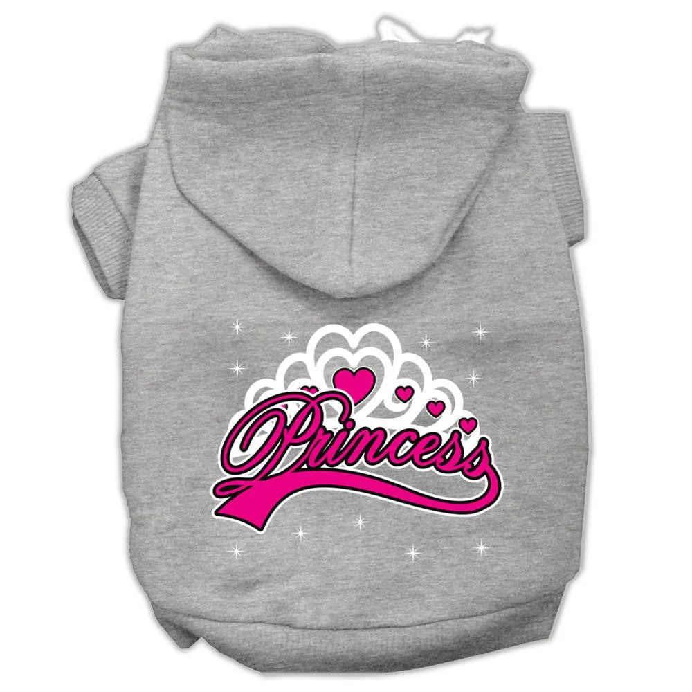 I'm a Princess Screen Print Pet Hoodies Grey Size XXL (18)