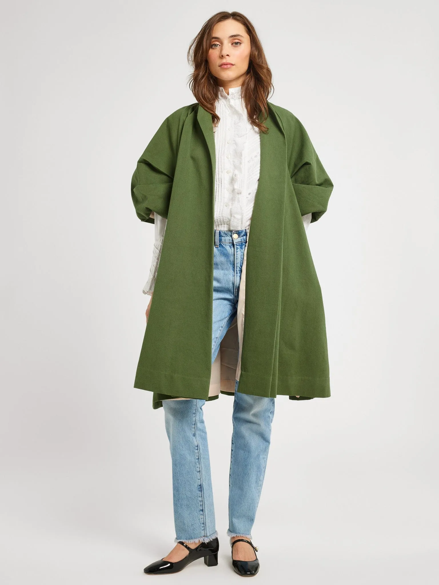 Josephine Coat in Olive