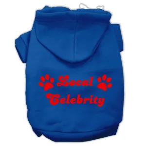 Local Celebrity Screen Print Pet Hoodies Blue Size Lg (14)