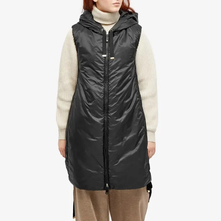 Max Mara Greengi Long Vest, black