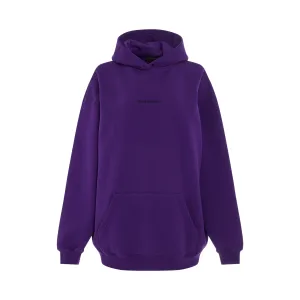 Medium Fit Hoodie in Deep Purple/Black