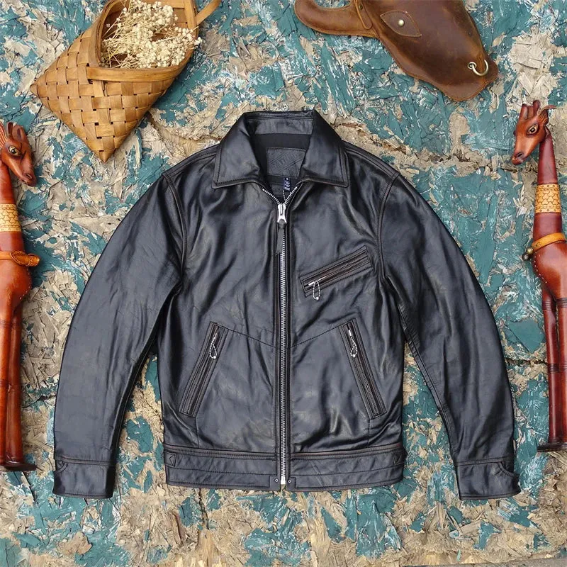 Men's 1930s Mulholland Sports Leather Jacket - Motorcycle Style