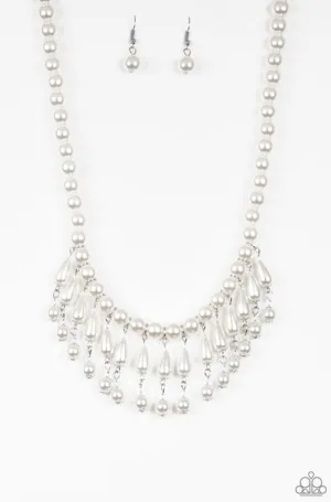 Miss Majestic - White Necklace - Paparazzi Accessories