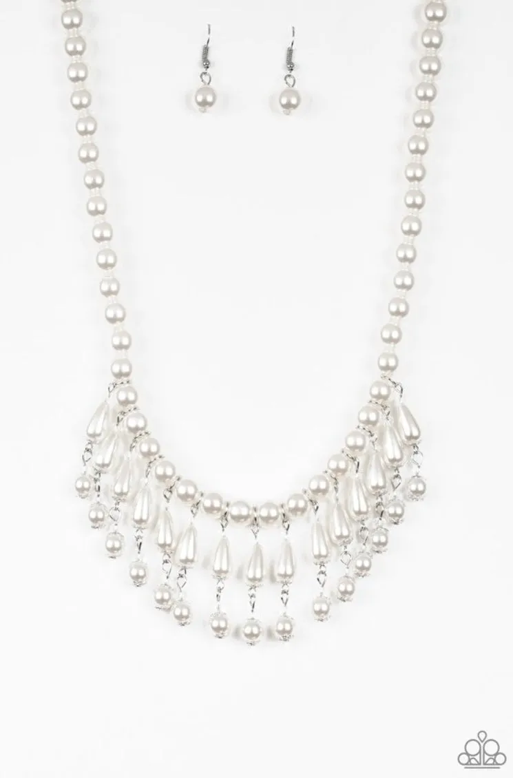 Miss Majestic - White Necklace - Paparazzi Accessories