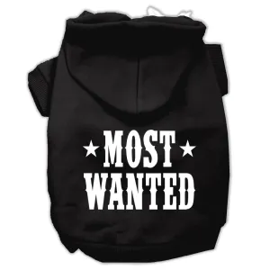 Most Wanted Screen Print Pet Hoodies Black Size XXL (18)