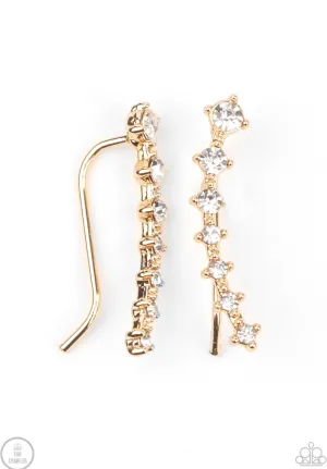 New Age Nebula Gold - Post Earrings - Paparazzi Accessories