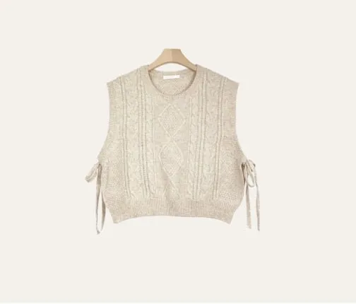 O-neck Autumn Winter Short Knitted Sleeveless Warm Casual oversize Pullover vest sweater