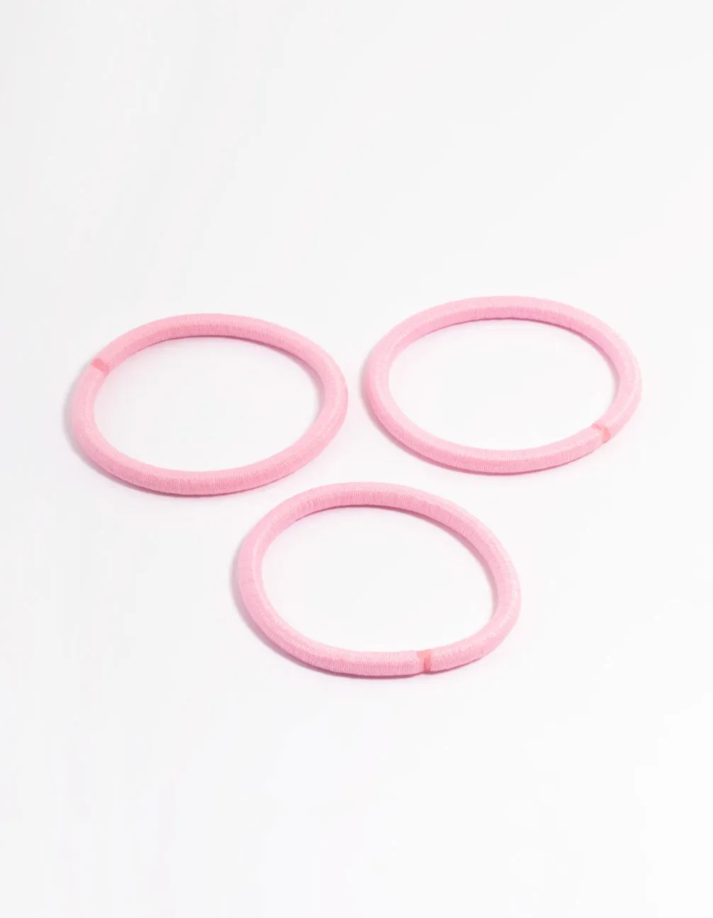 Pink Fabric Classic Hair Tie Pack