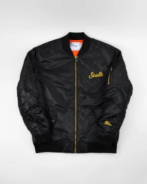 Premium South Bomber Jacket - Black