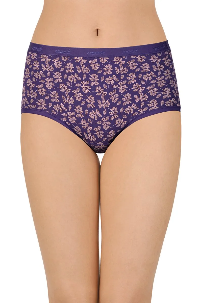 Printed High Rise Full Brief Panty (Pack of 3)