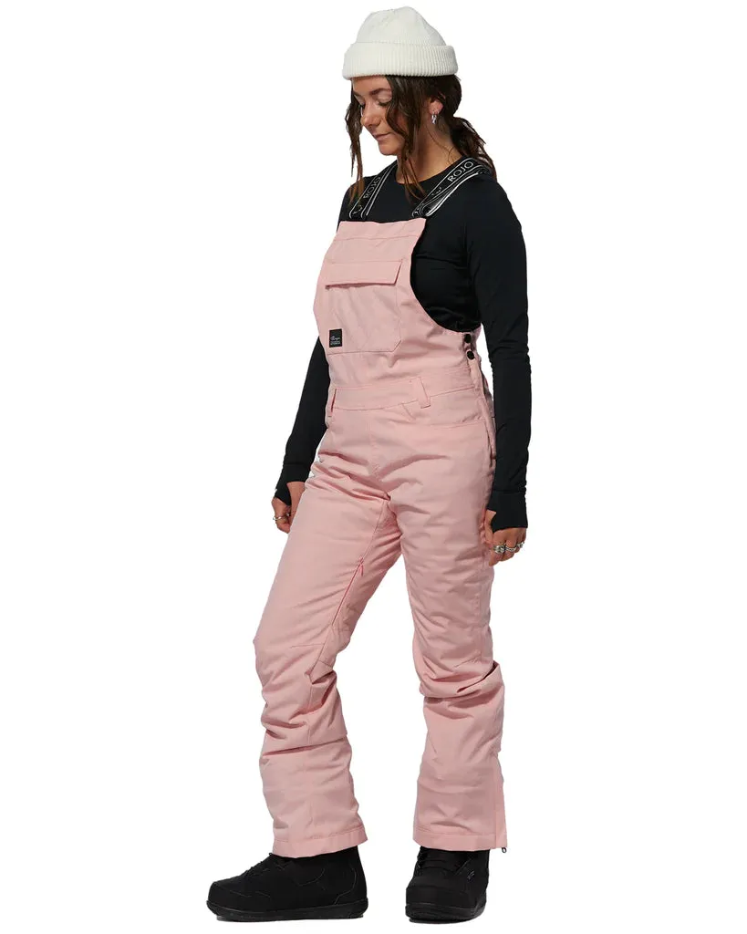 Rojo Snow Day Bib Pants Womens English Rose Pin Stripe