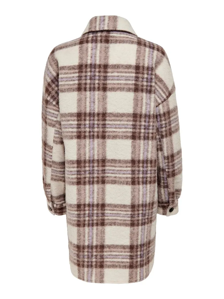 Rosa Long Shacket - Apple Butter Plaid