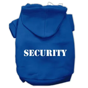 Security Screen Print Pet Hoodies Blue Size XXXL (20)