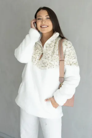 SH1018 Kate Sherpa Pullover w/ Print