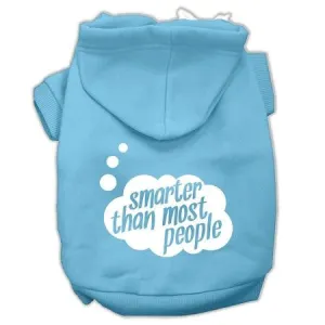 Smarter then Most People Screen Printed Dog Pet Hoodies Baby Blue Size XXL (18)