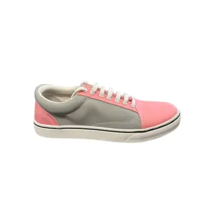 Sunrise Pink & Grey Canvas Lace Shoes