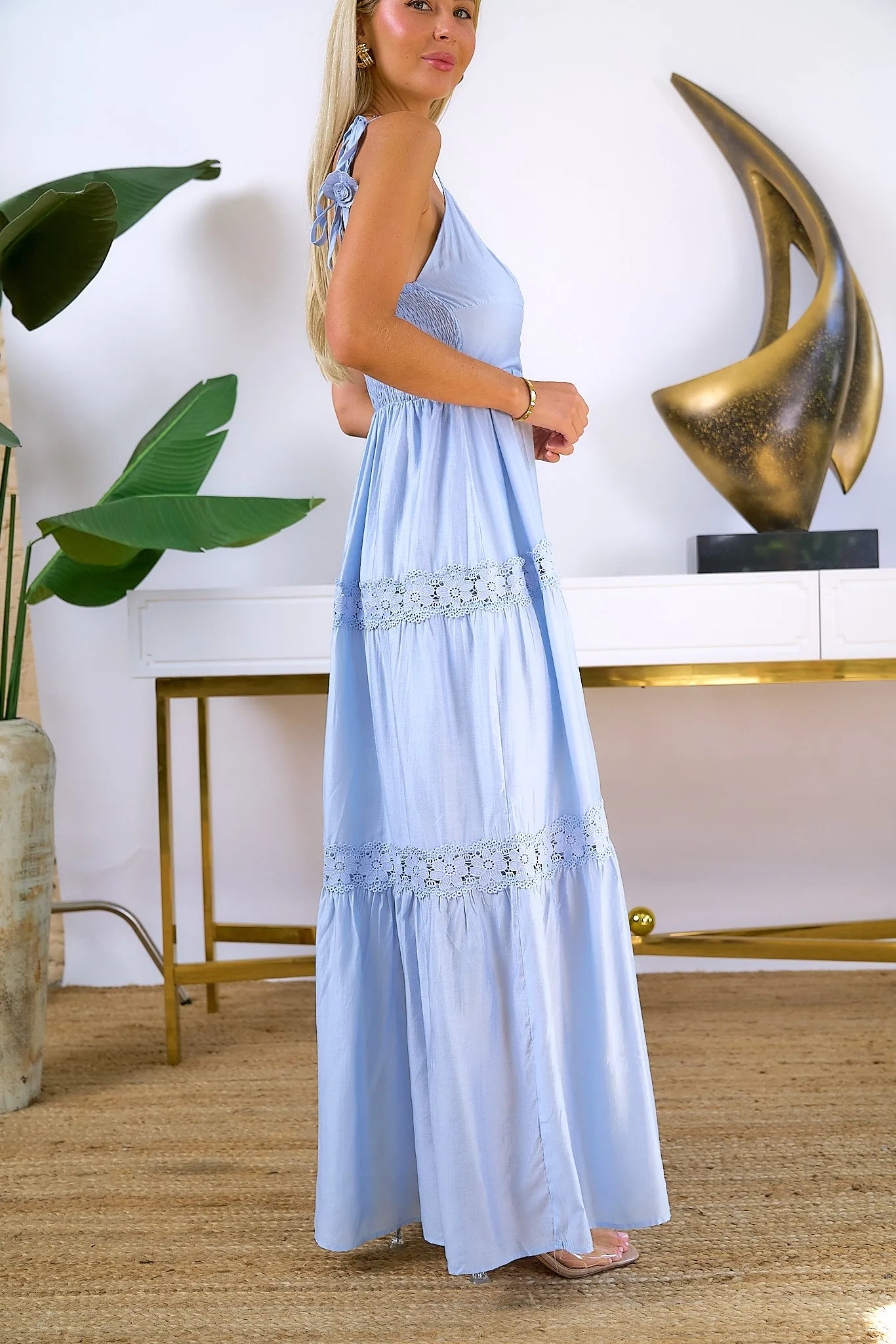 V-Neckline Maxi Dress