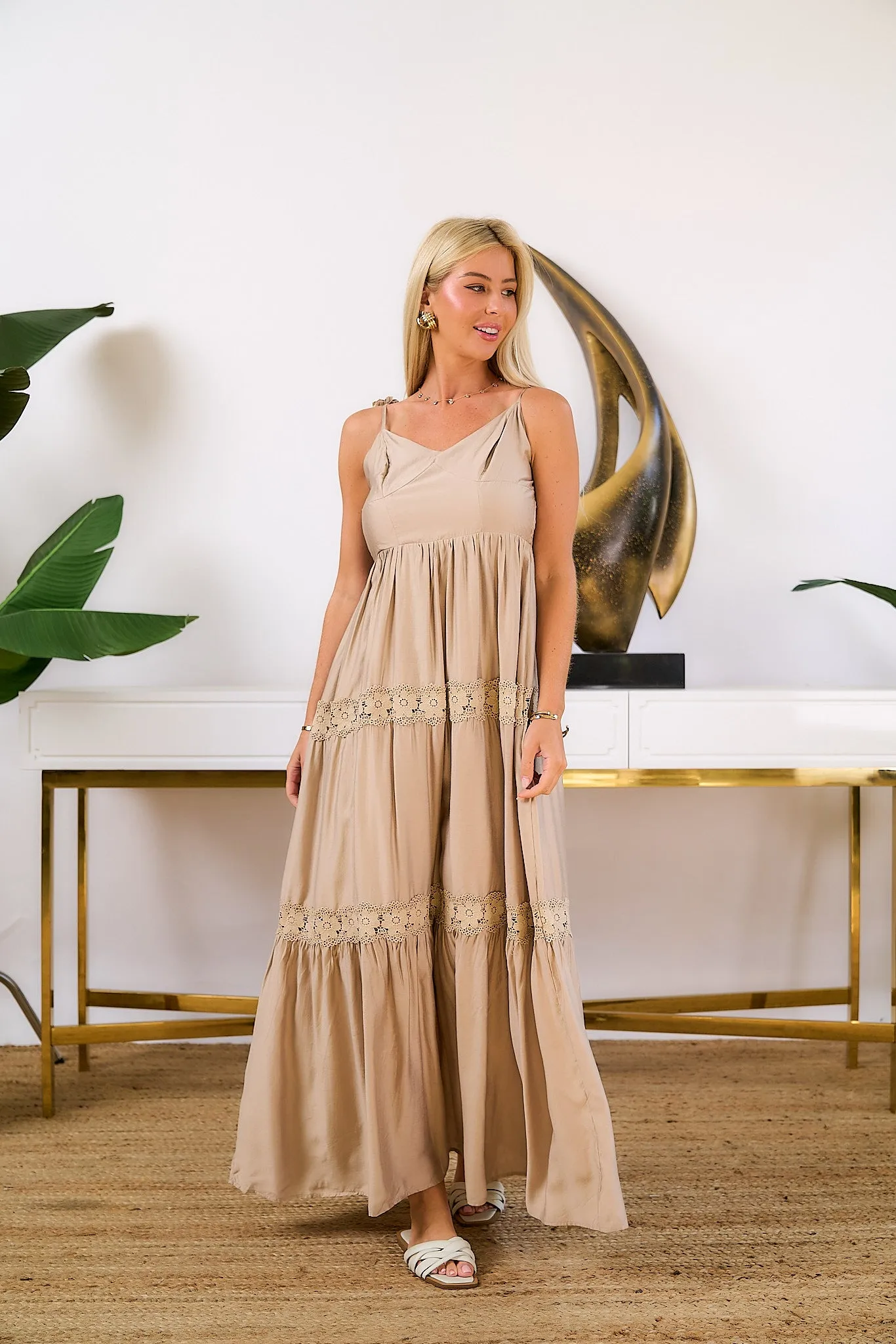 V-Neckline Maxi Dress