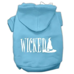 Wicked Screen Print Pet Hoodies Baby Blue Size L (14)