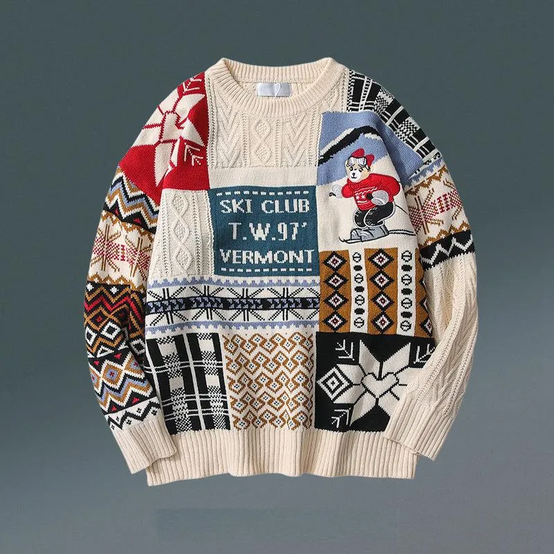 Winter Christmas Bear Casual Knitting Sweaters