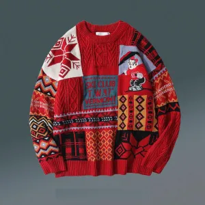 Winter Christmas Bear Casual Knitting Sweaters