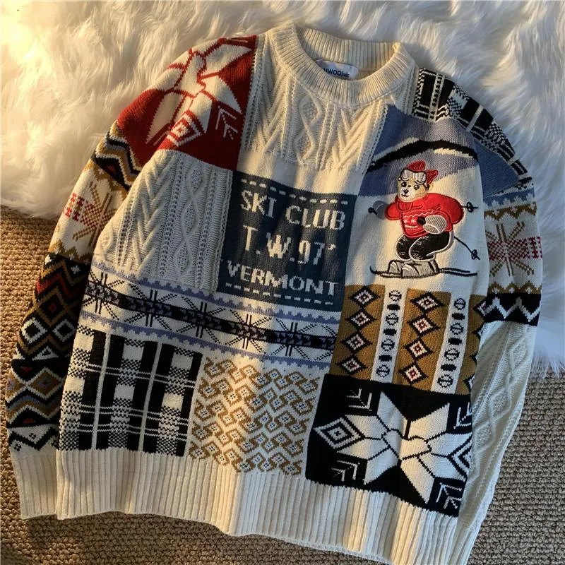 Winter Christmas Bear Casual Knitting Sweaters