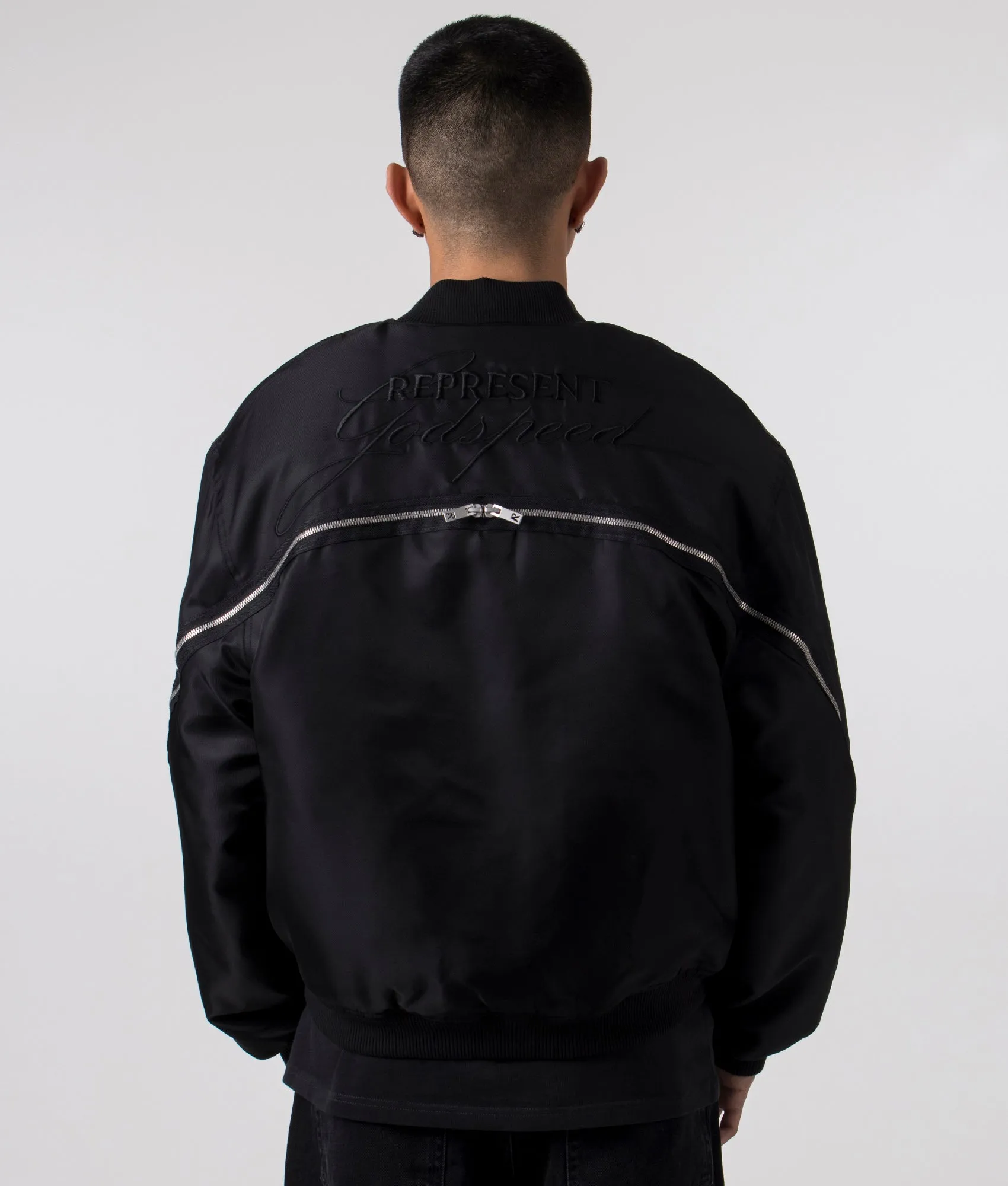 Zip Back Bomber Jacket