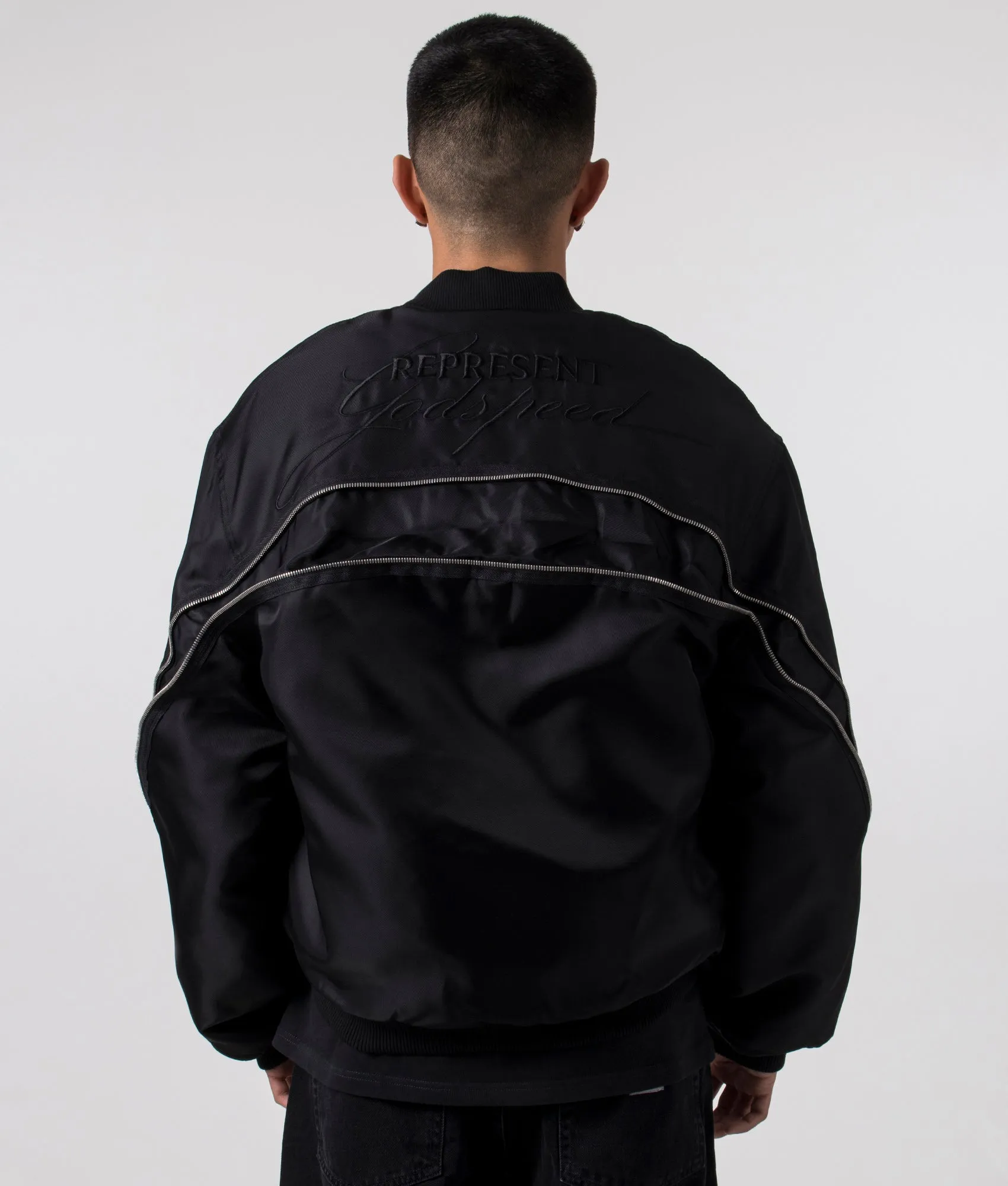 Zip Back Bomber Jacket